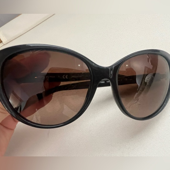 134. Tory Burch Women's TY7092A Black/Gold Cat Eye Sunglasses - Picture 8 of 9